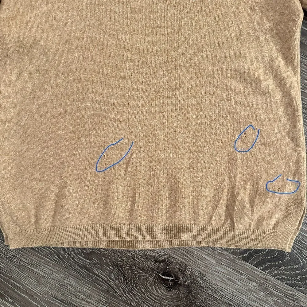 J Crew Tan Cashmere Crewneck Sweater